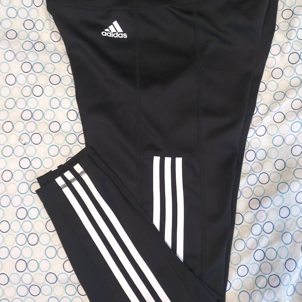 Adidas PRIMEGREEN Black Performance Leggings, Size XL NWOT